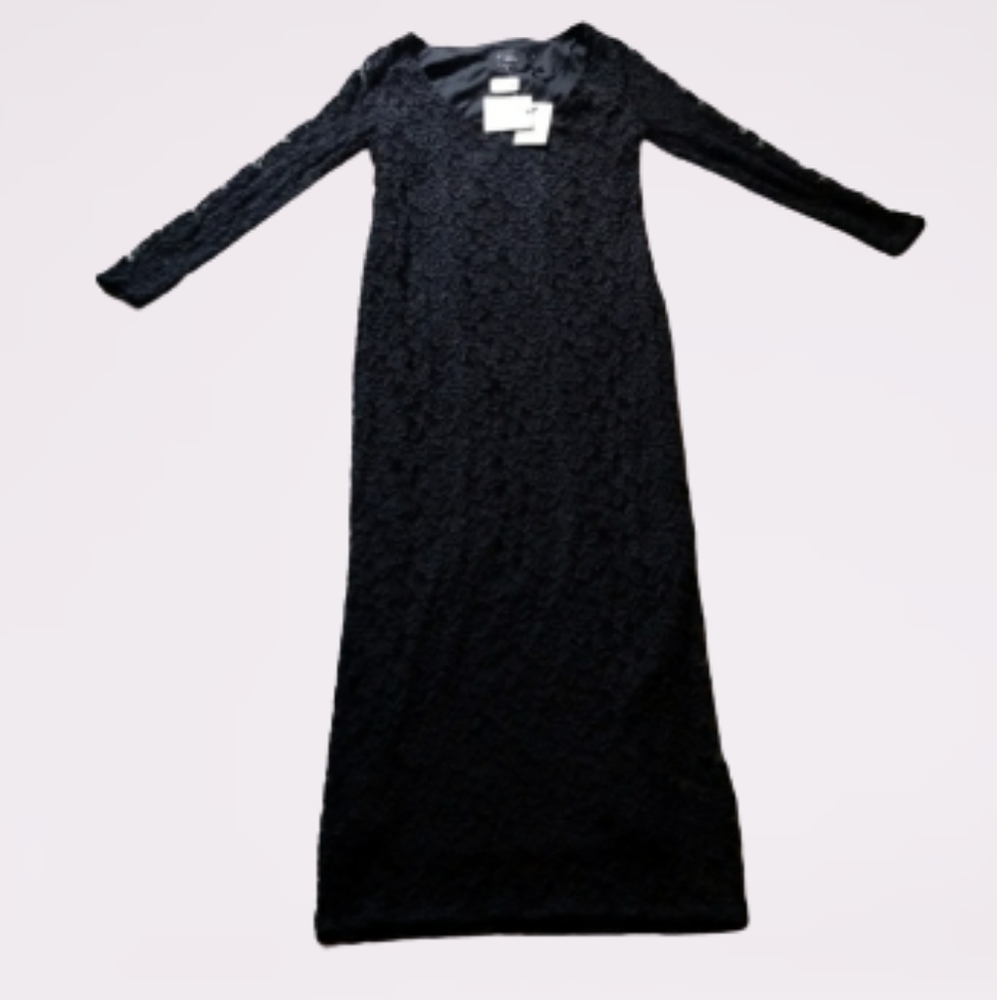 Asos maternity black long sleeve lace maxi 6L